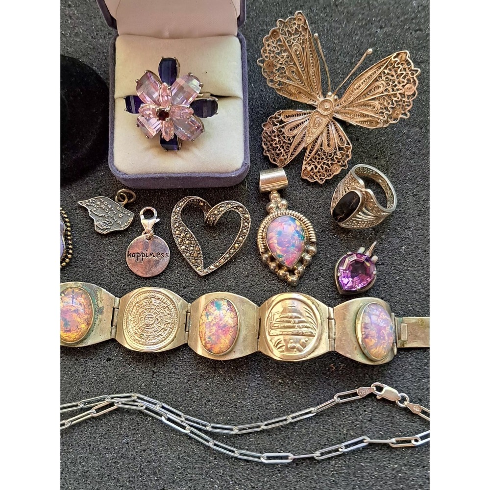 Vtg Jewelry Lot ALL Sterling 925 ~All Wearable~ Not Scrap 114.4 G - Picture 9 of 12